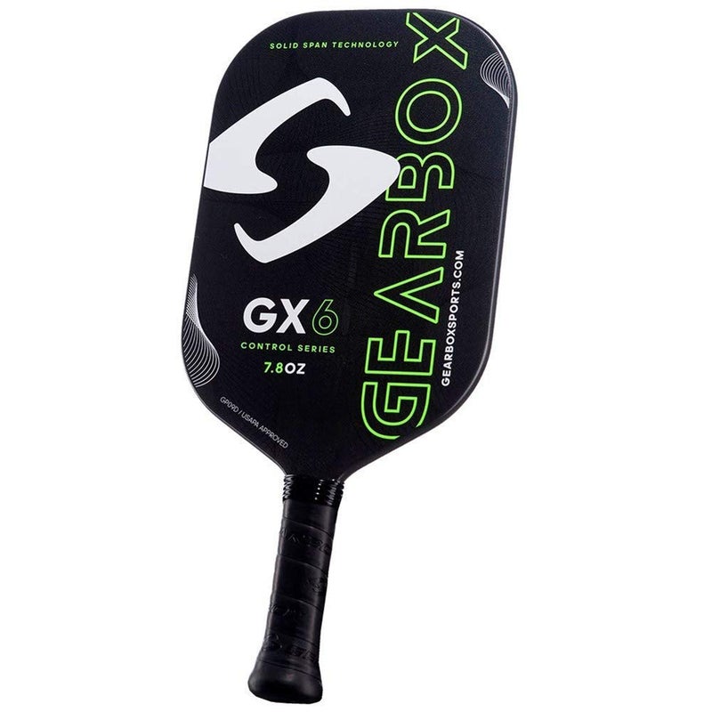 Gearbox GX6 Control 7.8oz 3-15/16in Carbon Fiber Green Pickleball Paddle - Image 2